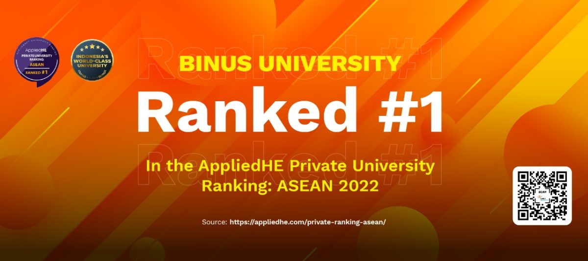 BINUS Ranked #1 : AppliedHE Private University Ranking: ASEAN 2022 ...