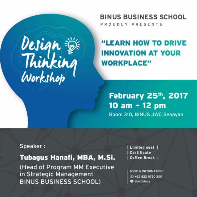DESIGN THINKING WORKSHOP – LEARN HOW TO DRIVE INNOVATION AT YOUR WORKPLACE