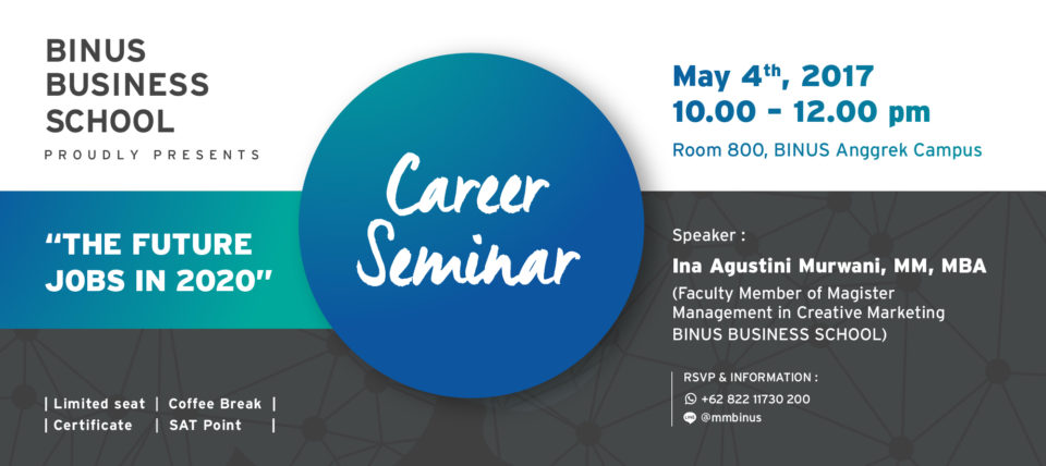 Career Seminar: The Future Jobs in 2020