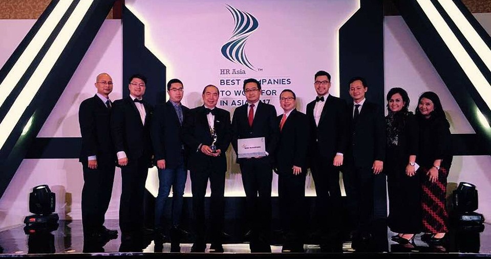 BINA NUSANTARA Mendapat Penghargaan sebagai Best Companies to Work for in Asia 2017 pada HR Asia Award 2017